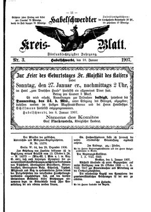 Habelschwerdter Kreisblatt vom 18.01.1907