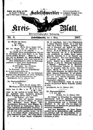Habelschwerdter Kreisblatt vom 01.03.1907