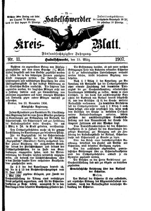 Habelschwerdter Kreisblatt vom 15.03.1907