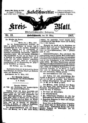 Habelschwerdter Kreisblatt vom 29.03.1907