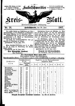 Habelschwerdter Kreisblatt vom 28.06.1907