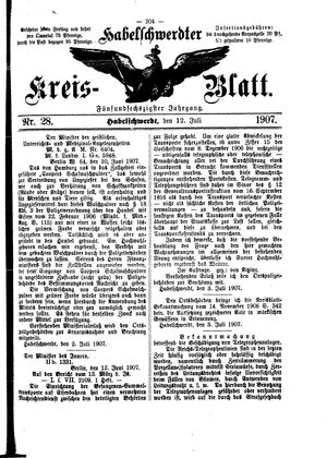 Habelschwerdter Kreisblatt vom 12.07.1907