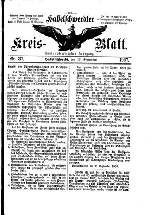 Habelschwerdter Kreisblatt vom 13.09.1907