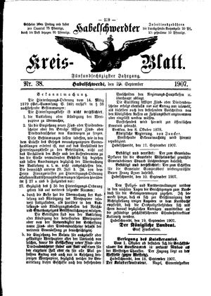 Habelschwerdter Kreisblatt vom 20.09.1907