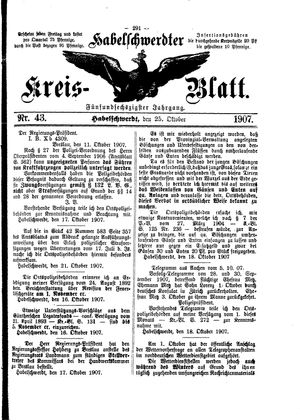 Habelschwerdter Kreisblatt vom 25.10.1907
