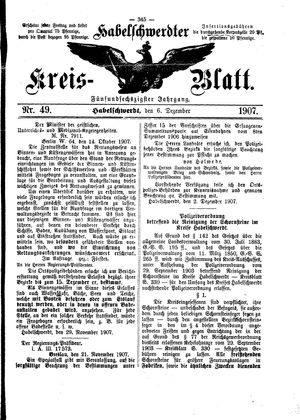 Habelschwerdter Kreisblatt vom 06.12.1907