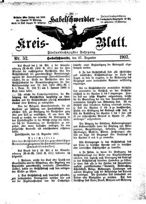 Habelschwerdter Kreisblatt vom 27.12.1907