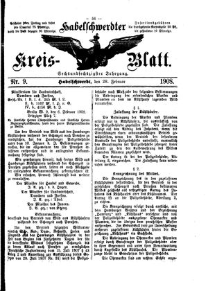 Habelschwerdter Kreisblatt on Feb 28, 1908