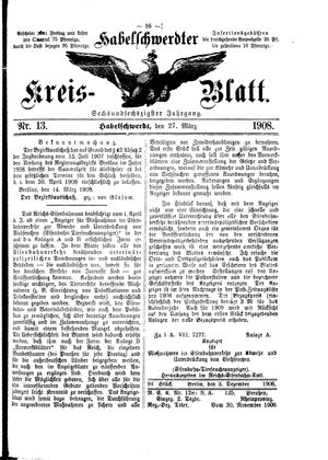 Habelschwerdter Kreisblatt vom 27.03.1908