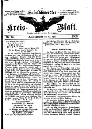 Habelschwerdter Kreisblatt on Apr 10, 1908