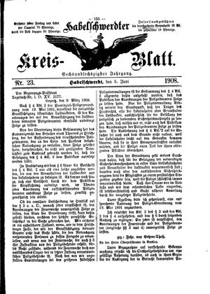 Habelschwerdter Kreisblatt vom 05.06.1908