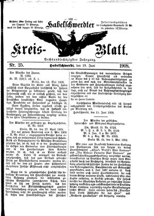Habelschwerdter Kreisblatt on Jun 19, 1908