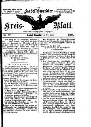 Habelschwerdter Kreisblatt vom 26.06.1908