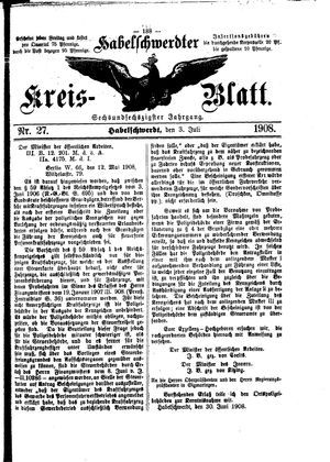 Habelschwerdter Kreisblatt vom 03.07.1908