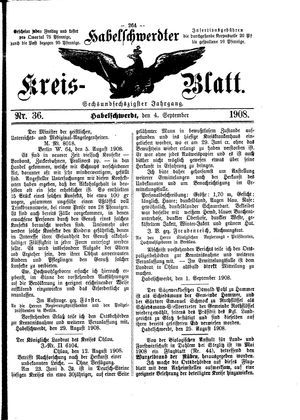 Habelschwerdter Kreisblatt vom 04.09.1908
