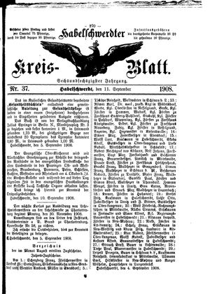 Habelschwerdter Kreisblatt vom 11.09.1908