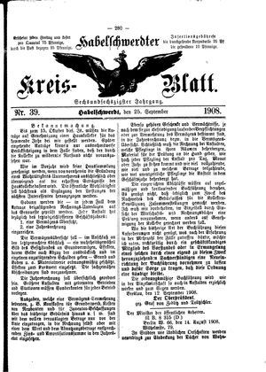 Habelschwerdter Kreisblatt vom 25.09.1908