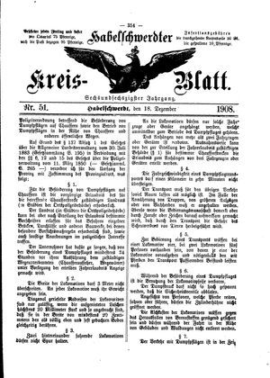 Habelschwerdter Kreisblatt vom 18.12.1908