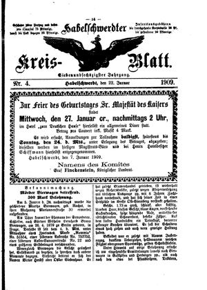 Habelschwerdter Kreisblatt vom 22.01.1909