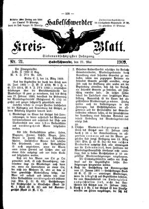 Habelschwerdter Kreisblatt vom 21.05.1909