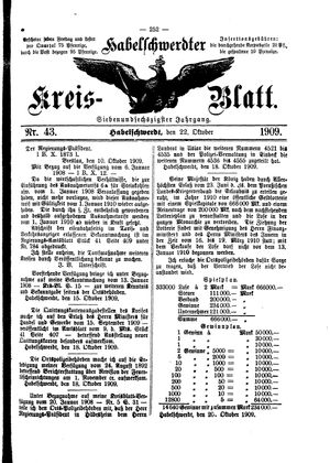 Habelschwerdter Kreisblatt vom 22.10.1909