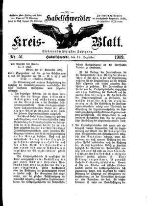 Habelschwerdter Kreisblatt vom 17.12.1909