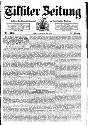 Tilsiter Zeitung vom 24.07.1894