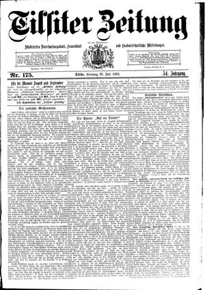 Tilsiter Zeitung on Jul 29, 1894