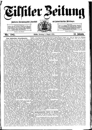 Tilsiter Zeitung on Aug 5, 1894