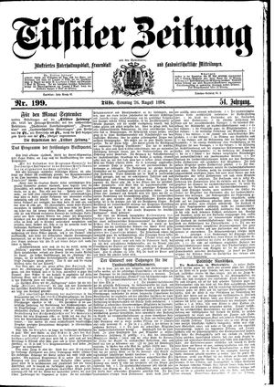Tilsiter Zeitung vom 26.08.1894