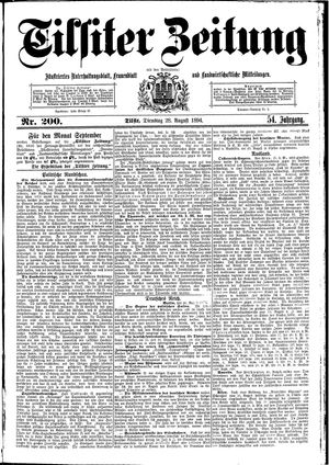 Tilsiter Zeitung on Aug 28, 1894