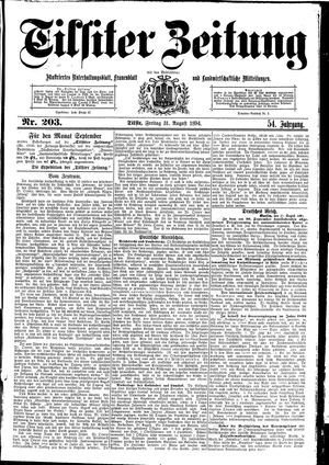 Tilsiter Zeitung vom 31.08.1894