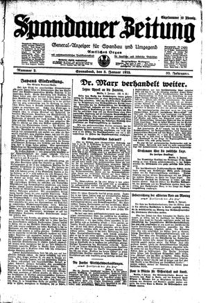 Spandauer Zeitung vom 03.01.1925