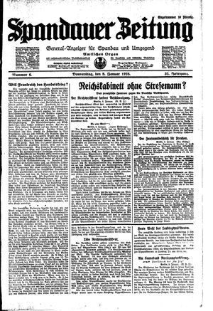 Spandauer Zeitung vom 08.01.1925