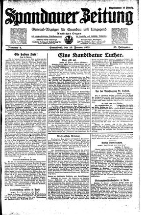 Spandauer Zeitung vom 10.01.1925