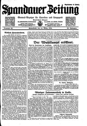 Spandauer Zeitung vom 14.03.1925
