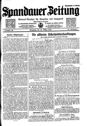 Spandauer Zeitung vom 24.03.1925