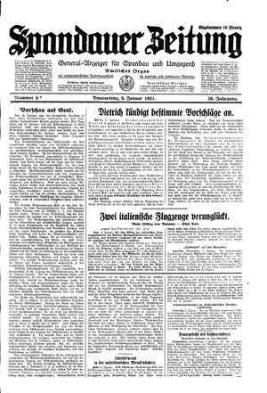 Spandauer Zeitung vom 08.01.1931