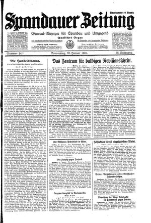 Spandauer Zeitung vom 29.01.1931
