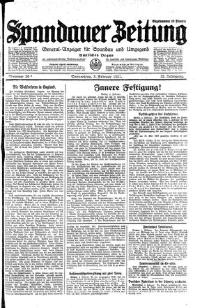 Spandauer Zeitung vom 05.02.1931