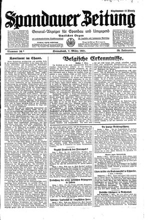 Spandauer Zeitung vom 07.03.1931