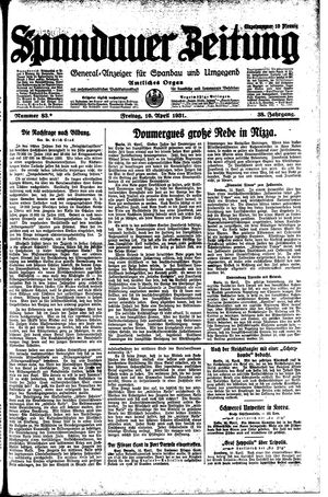 Spandauer Zeitung vom 10.04.1931