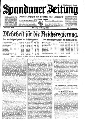 Spandauer Zeitung vom 06.03.1933