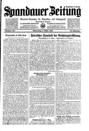 Spandauer Zeitung vom 09.03.1933