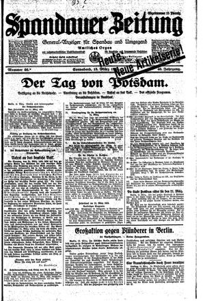 Spandauer Zeitung on Mar 18, 1933