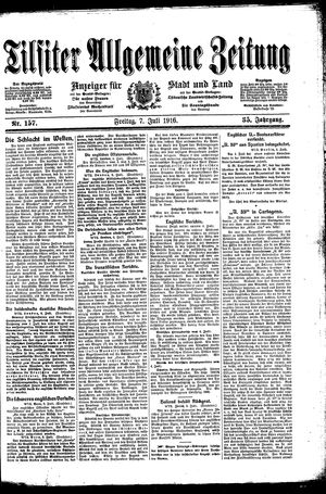 Tilsiter allgemeine Zeitung vom 07.07.1916