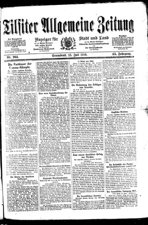 Tilsiter allgemeine Zeitung vom 15.07.1916