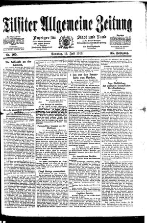 Tilsiter allgemeine Zeitung vom 16.07.1916