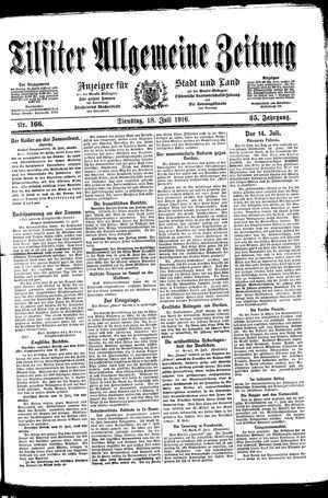 Tilsiter allgemeine Zeitung vom 18.07.1916