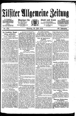 Tilsiter allgemeine Zeitung vom 23.07.1916